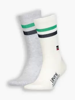 Image of Levis Sport Stripe Regular Socks 2 pack - Blue