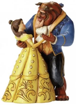 Image of Disney Traditions Moonlight Waltz Belle Beast Figurine.