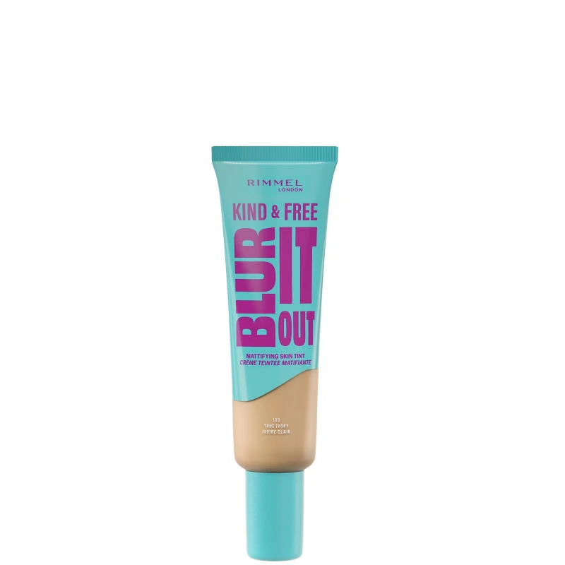 Image of Rimmel London Kind & Free BLUR IT OUT Mattifying Skin Tint 30ml (Various Shades) - 103 True Ivory