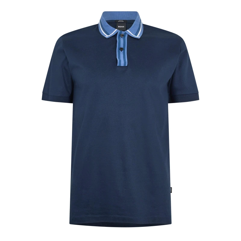 Image of Boss Mens Phillipson Short Sleeve T-Shirt Dark Blue male S