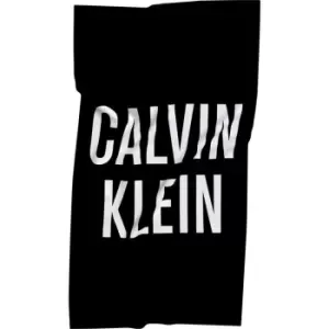 Image of Calvin Klein Logo Towel - Black