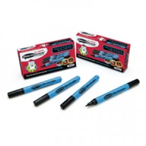 Image of Show-me Fine Point Slim Barrel Drywipe Black Marker Pack of 10 FPSDP