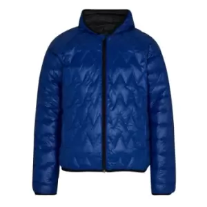 Image of Boss Reversible Puffer Jacket - Blue