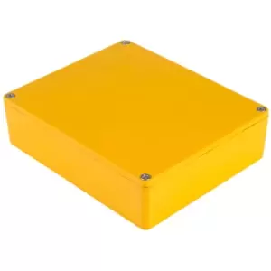 Image of Hammond 1590XXYL Aluminium 'Stomp Box' Enclosure Yellow (145 x 121...