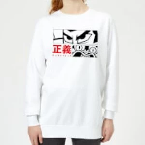 Image of Samurai Jack Arch Nemesis Womens Sweatshirt - White - M
