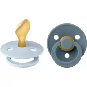 Image of BIBS Colour Anatomical 0-6 months dummy Baby Blue / Petrol 2 pc