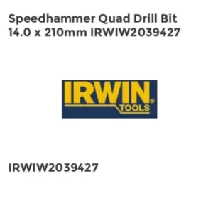 Image of Irwin Speedhammer Quad Drill Bit 14.0 x 210mm IRWIW2039427