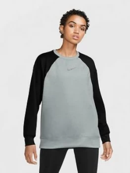Image of Nike Training Thermal Colourblock Sweatshirt (Curve) - Light Grey Heather