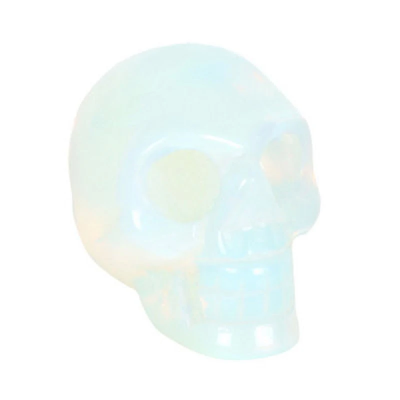 Image of Something Different Something Different Dark Matter Opalite Skull Crystal in White White One Size Unisex 5063425986675