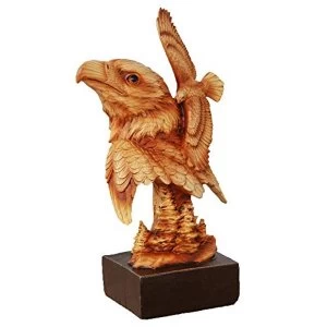 Image of Naturecraft Wood Effect Resin Figurine - Eagles