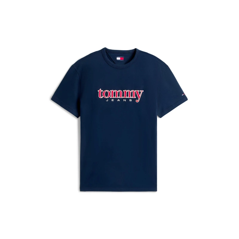 Image of Tommy Jeans Mens Applq Short Sleeve T-Shirt Dark Night Navy male 2XL