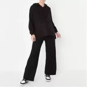 Image of Missguided Full Length Wide Leg Trousers - Black