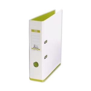 Image of Elba MyColour A4 Lever Arch File Polypropylene 80mm White/Lime Single