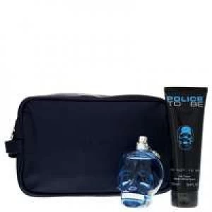 Image of Police To Be Gift Set 125ml Eau de Toilette + 100ml All Over Body Shampoo + Toiletry Bag