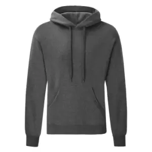 Image of Fruit Of The Loom Mens Hooded Sweatshirt / Hoodie (XL) (Dark Heather)
