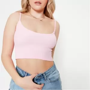 Image of I Saw It First Rib Cami Crop Top - Pink