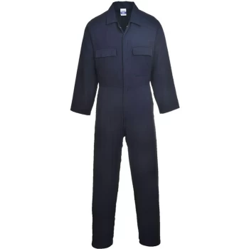 Image of S998NATL - sz L Euro Work Cotton Coverall - Navy - Portwest