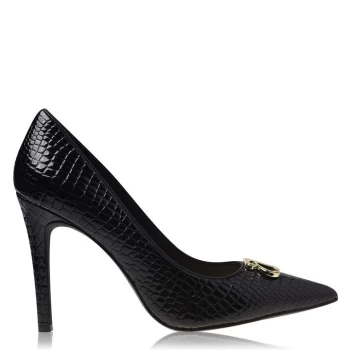 Image of Biba Stiletto Court Shoes - Black Croc