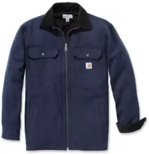 Image of Carhartt Rain Defender Pawnee Zip Shirt, blue Size M blue, Size M