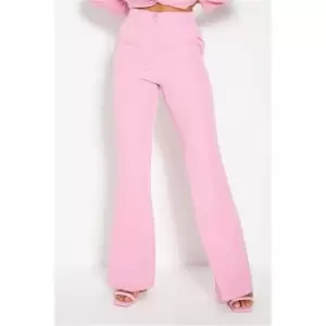 Image of I Saw It First Pink Tailored Woven Flare Trousers - Pink