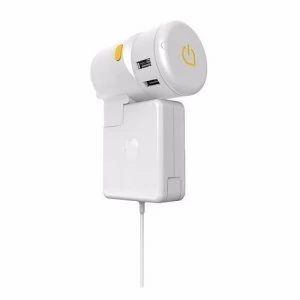 Image of Oneadaptr TWIST PLUS+ World 4x USB and Macbook Charge Station - White