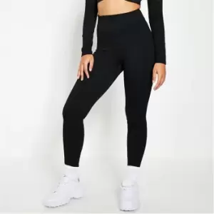 Image of I Saw It First Seamless Contrast Detail Leggings - Black