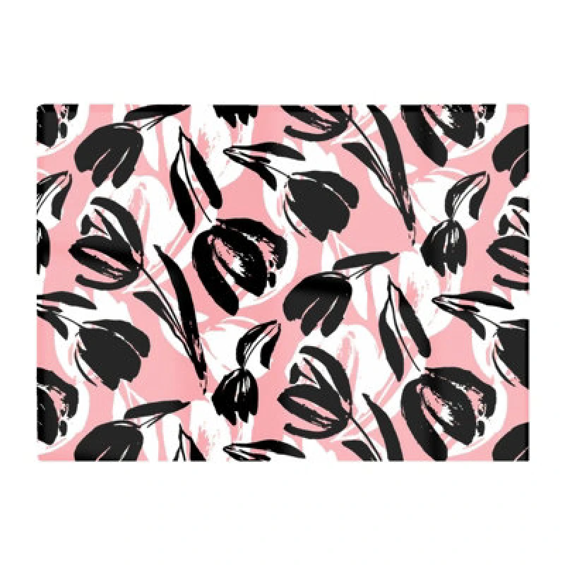 Image of Warren Reed Designer Nature Flat Spring Flower Motif Glass Chopping Board