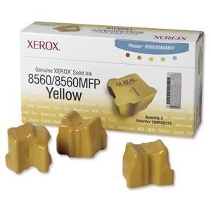 Image of Xerox 108R00725 Yield 3400 Pages Yellow Solid Ink Sticks Pack of 3