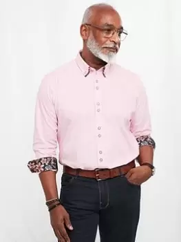 Image of Joe Browns Distinctive Double Collar Shirt - Pink Size M Men