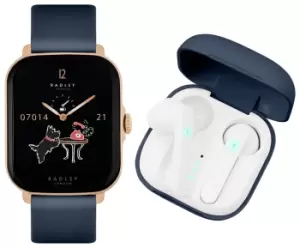 Image of Radley Smart Navy Strap Calling Watch and Earbud Set