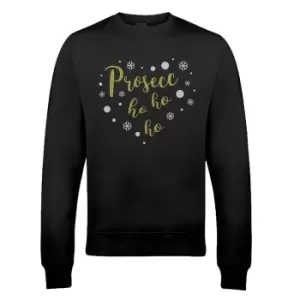 Image of Prosecc Ho Ho Ho Xmas Sweatshirt - Metallic Print - L