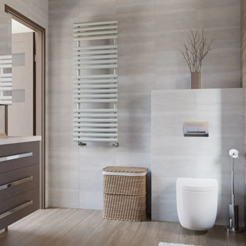 Image of Terma Rolo Salt & Pepper Hydronic Towel Warmer (W)520mm X (H)1360mm