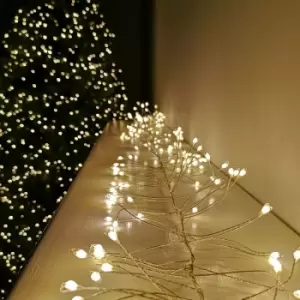 Image of 288 LED 1.8m Premier Christmas Outdoor 8 Function Garland Wire Lights in Warm White