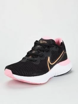 Image of Nike Renew Run - Black/Orange , Black/Orange, Size 3, Women