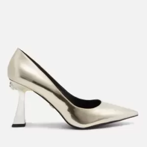 Image of Kurt Geiger London Womens London Leather Court Shoes - Gold - UK 7