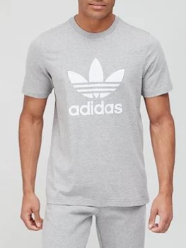 Image of adidas Originals California Trefoil T-Shirt - Grey Heather, Grey Heather Size M Men