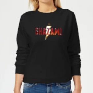 Image of Shazam Logo Womens Sweatshirt - Black