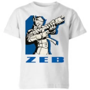 Image of Star Wars Rebels Zeb Kids T-Shirt - White - 5-6 Years