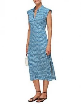 Image of Whistles Astrix Floral Blue Dress - Multi