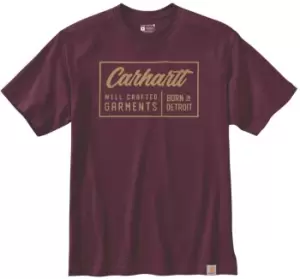 Image of Carhartt Crafted Graphic T-Shirt, red, Size S, red, Size S