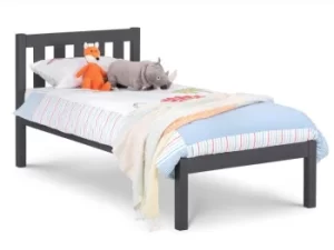 Image of Julian Bowen Luna 3ft Single Anthracite Lacquered Wooden Bed Frame