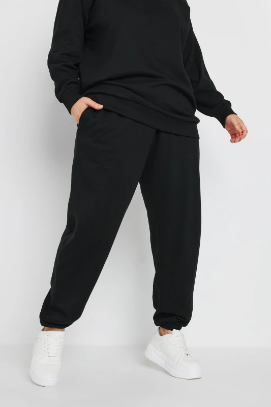 Image of Yours Elasticated Cuffed Joggers Black