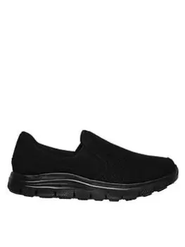 Image of Skechers Relaxed Fit Double Gore Slip Resistant - Black, Size 8, Women