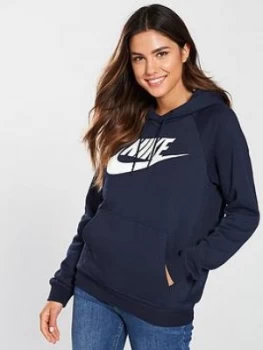 Image of Nike Sportswear Rally Over The Head Logo Hoodie Navy Size L Women