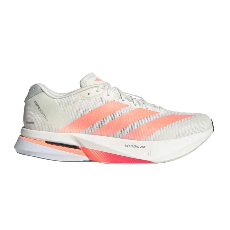 Image of Adidas Adizero Boston 13 Shoes Beige Orange SS26, Size UK 9