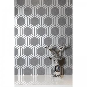 Image of Luxe Hexagon Wallpaper