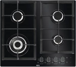 Image of AEG HKB64NB540 4 Burner Gas Hob