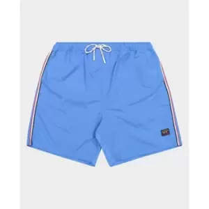 Image of Paul And Shark Taped Swim Shorts - Blue