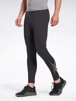 Image of Reebok Thermowarm Touch Base Layer Bottoms - Black, Size S, Men