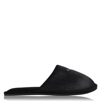 Image of Emporio Armani Ribbed Slippers Black Size L Men